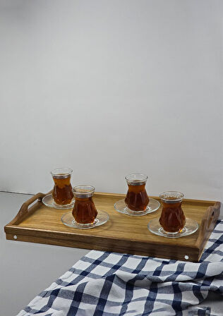 Akasya Tepsi - Açılır Kapanır Ayaklı Tepsi - 50x30 CM 