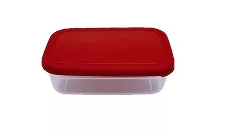 Asude Asd034 Maya Dikdörtgen Saklama Kabı 900Ml Kırmızı
