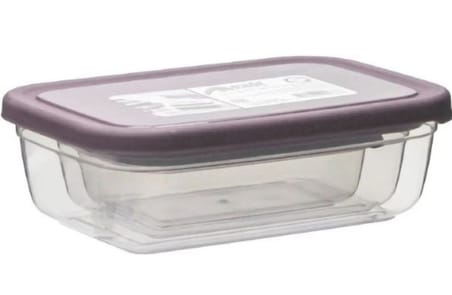 Asude ASD019 Renkli Maya Dikdörtgen 4Lü Saklama Kabı Seti 500-900-1500-2400ML Kırmızı