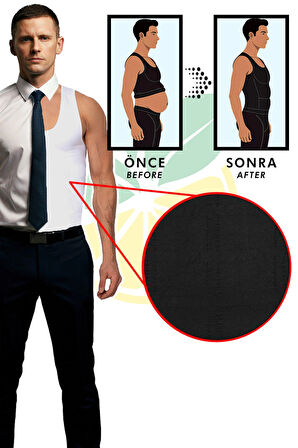 Korse Atlet - Göbek ve Göğüs Toparlayıcı, Bel İnceltici, Dik Duruş Sıkılaştırıcı - Erkek (YUKKA) 