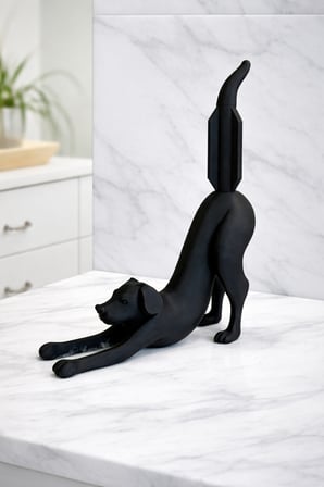3d Köpek Figürlü Tuvalet Kağıdı Tutucu Modern Dekoratif Banyo Aksesuarı