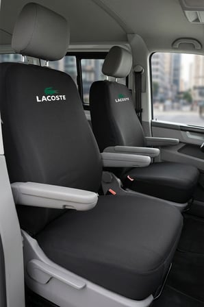 Volkswagen Transporter 4+1 - Siyah Penye Oto Koltuk Kılıfı - L Baskılı
