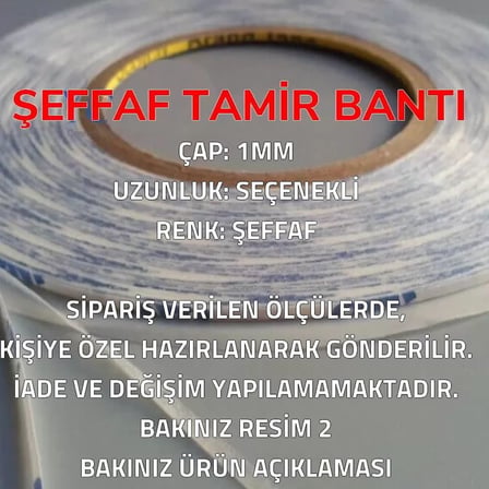 1mm|1MT Çift Taraflı Bant Ekran Cam Kasa Kapak Tamir Bantı-ŞEFFAF