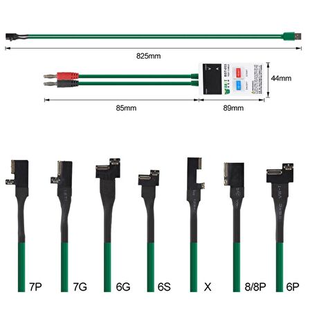 BST-053 iPower Amper Volt Test Kablosu iPhone 6 6P 6S 7 7P 8 8P X