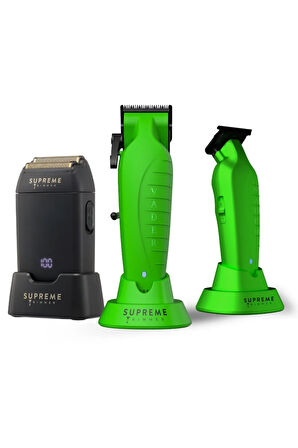 Supreme Trimmer İguana Vader Crunch 3’lü Tıraş Makinesi Seti – Profesyonel Saç Sakal Kesim Tıraş Makinesi