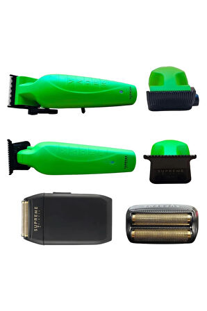 Supreme Trimmer İguana Vader Crunch 3’lü Tıraş Makinesi Seti – Profesyonel Saç Sakal Kesim Tıraş Makinesi