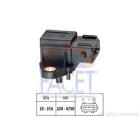 Bmw Manıfold Basınc Sensoru Bmw  M47 M57 1-E87/3-E46 E90/5-E60/7- E65 - Facet 10.3116
