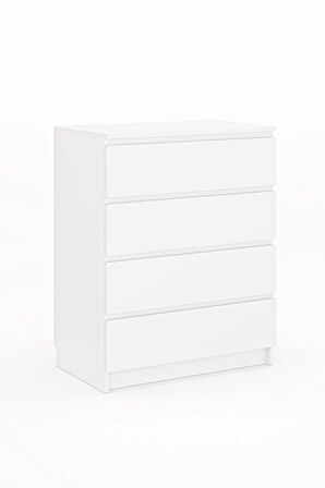 Derinkuyu 4 Çekmeceli Şifonyer Yatak Odası Bebek Odası Beyaz