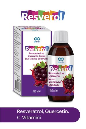 Armin Resverol - Resveratrol ve Quercetin İçeren Sıvı Takviye Edici Gıda 150 ml
