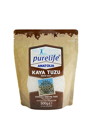 Purelife Kaya Tuzu Granül Anadolu Kaya Tuzu 500g | Rafine Edilmemiş & Doğal Tuz | Yüksek Mineralli