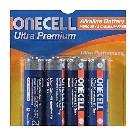 Onecell Ultra Premium Alkalin AA Boy Pil 4lü