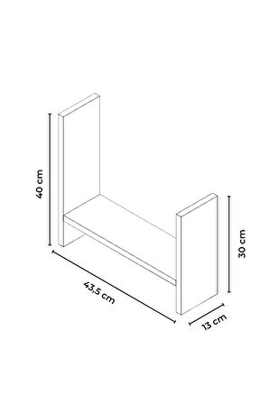 Lidya Çok Amaçlı Raf Mutfak Tezgah Üstü Organizer Banyo Mutfak Düzenleyici Beyaz Meşe