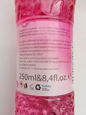 Clean Rose Gül Kolonyası 250ml