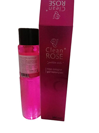 Clean Rose Gül Kolonyası Silindir Cam Şişe 200ml