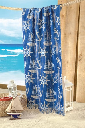 Maxstyle Anchor Kadife Plaj Havlusu 70x160 Cm