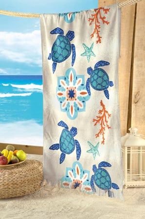 Maxstyle Caretta Kadife Plaj Havlusu 70x160 Cm