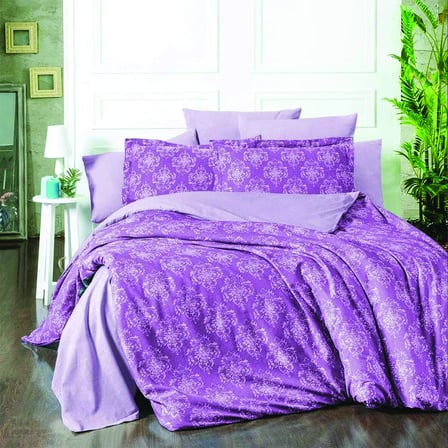 Maxstyle Vintage Lyocell Mürdüm Çift Kişilik Nevresim Takımı