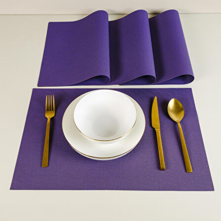 Maxstyle Harmony Purple 4 Parça Amerikan Servis Seti 30x45 cm