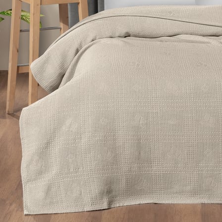 Maxstyle Tek Kişilik %100 Pamuk Pike Bej 160x220 cm