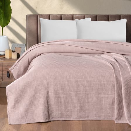 Maxstyle Tek Kişilik %100 Pamuk Pike Pudra 160x220 cm