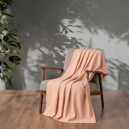 Maxstyle Tek Kişilik %100 Pamuk Pike Somon 160x220 cm