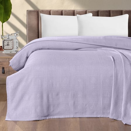 Maxstyle Tek Kişilik %100 Pamuk Pike Lila 160x220 cm