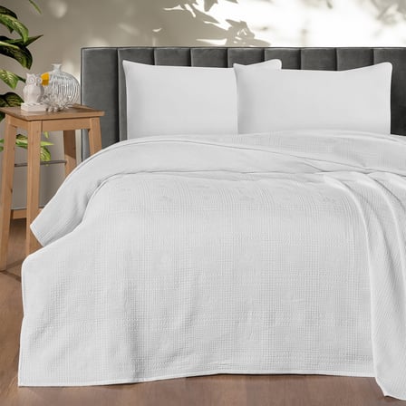 Maxstyle Çift Kişilik %100 Pamuk Pike Vanilya 200x220 cm