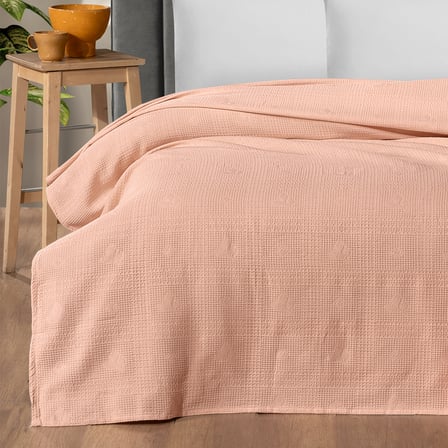 Maxstyle Çift Kişilik %100 Pamuk Pike Somon 200x220 cm