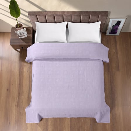 Maxstyle Çift Kişilik %100 Pamuk Pike Lila 200x220 cm