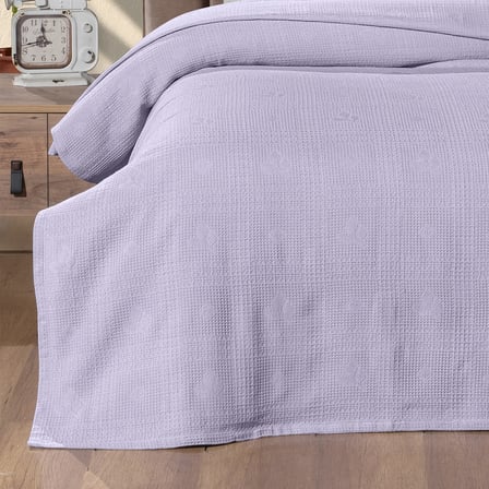 Maxstyle Çift Kişilik %100 Pamuk Pike Lila 200x220 cm