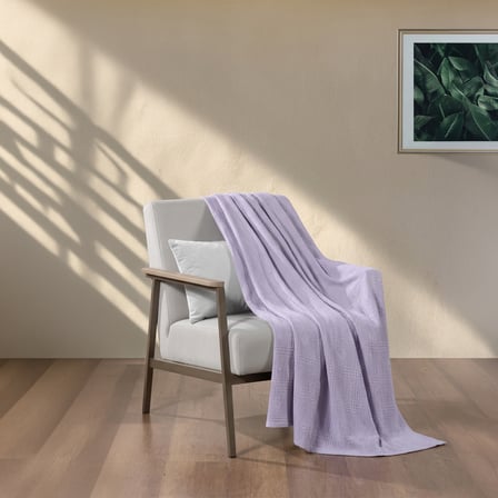 Maxstyle Çift Kişilik %100 Pamuk Pike Lila 200x220 cm