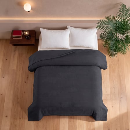 Maxstyle Spring %100 Pamuk Tek Kişilik Pike Antrasit 180x230 cm