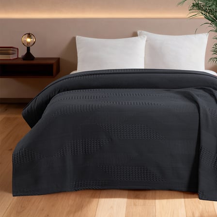 Maxstyle Spring %100 Pamuk Tek Kişilik Pike Antrasit 180x230 cm