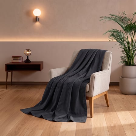 Maxstyle Spring %100 Pamuk Tek Kişilik Pike Antrasit 180x230 cm