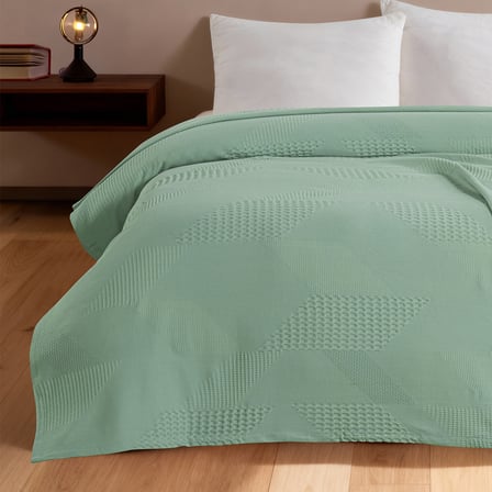 Maxstyle Spring %100 Pamuk Tek Kişilik Pike Çağla 180x230 cm