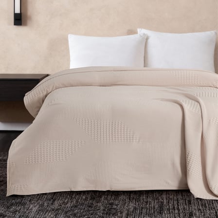 Maxstyle Spring %100 Pamuk Çift Kişilik Pike Krem 220x230 cm