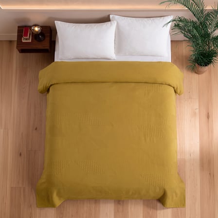 Maxstyle Spring %100 Pamuk Çift Kişilik Pike Hardal 220x230 cm