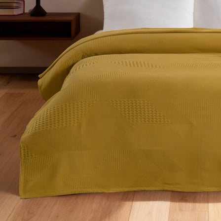 Maxstyle Spring %100 Pamuk Çift Kişilik Pike Hardal 220x230 cm