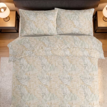 Aryıldız Home Leaves %100 Pamuk Tek Kişilik Nevresim Takımı