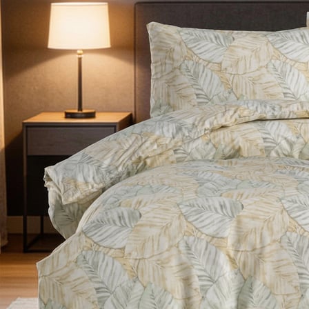 Aryıldız Home Leaves %100 Pamuk Tek Kişilik Nevresim Takımı