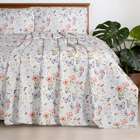 Aryıldız Home Butterfly %100 Pamuk Çift Kişilik Pike 200X220 cm