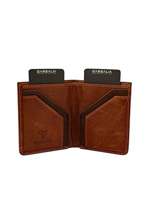 %100 El Yapımı Vintage Deri Taba Erkek Cüzdan