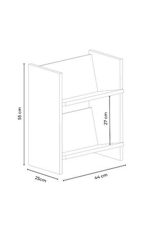 Derga 2 Raflı Kitaplık