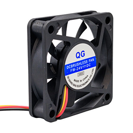 Powermaster 60x60x15mm 24 Volt Dc 0.08 Amper 3 Kablolu Soğutucu Fan