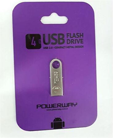 POWERWAY 4 GB FLASH BELLEK DİSK METAL