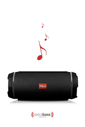 WRX05 90 dB SD Kart Aux Usb Girişli Siyah Kablosuz Bluetooth Speaker Hoparlör Ses Bombası FM Radyo