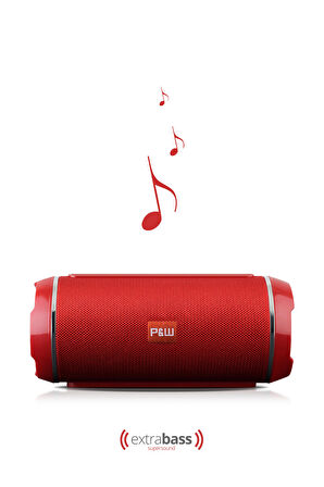 WRX05 90 dB SD Kart Aux Usb Girişli Kırmızı Kablosuz Bluetooth Speaker Hoparlör Ses Bombası FM Radyo