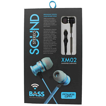 (Mor) Extra Bass *Metal* Kulaklık Powerway XM02