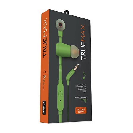 Powerway TrueMax 3.5 mm Jack Girişli Yüksek Ses Çözünürlüklü Slikonlu ve Mikrofonlu Kulaklık