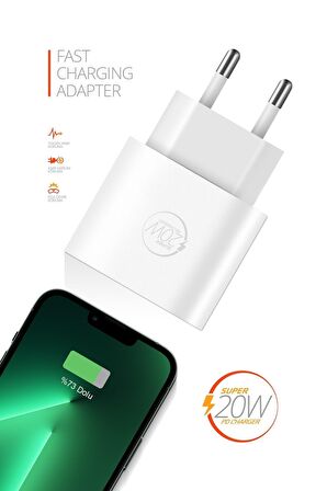 Powerway Type-C 20 Watt Hızlı Şarj Aleti Beyaz